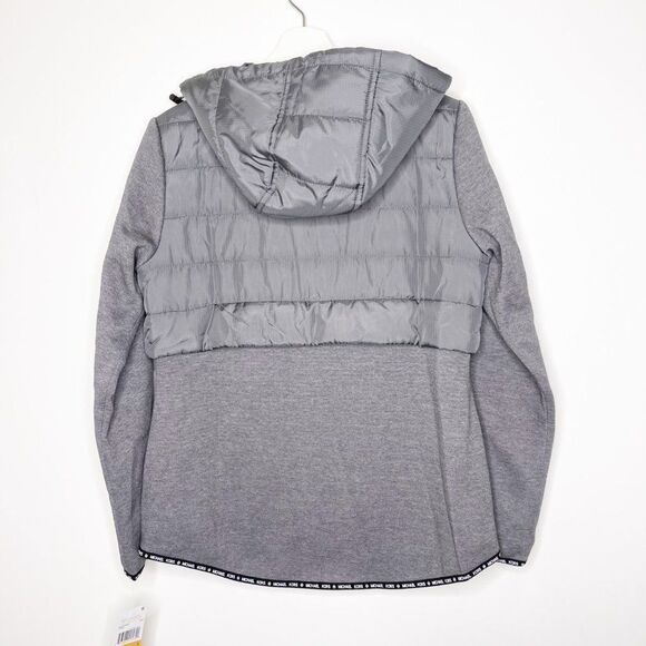 MICHAEL KORS Quilted Hooded Knit Zip Front Jacket  - Picture 10 of 15